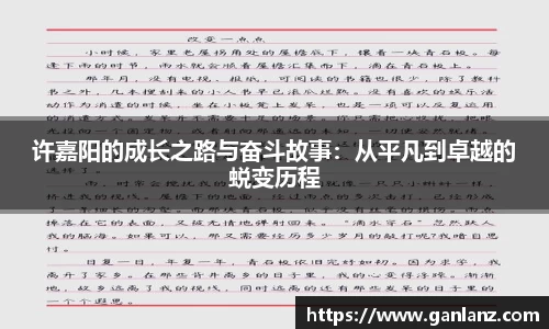 许嘉阳的成长之路与奋斗故事：从平凡到卓越的蜕变历程